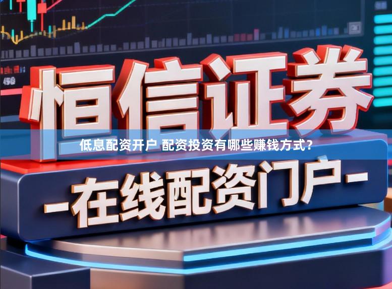 低息配资开户 配资投资有哪些赚钱方式?